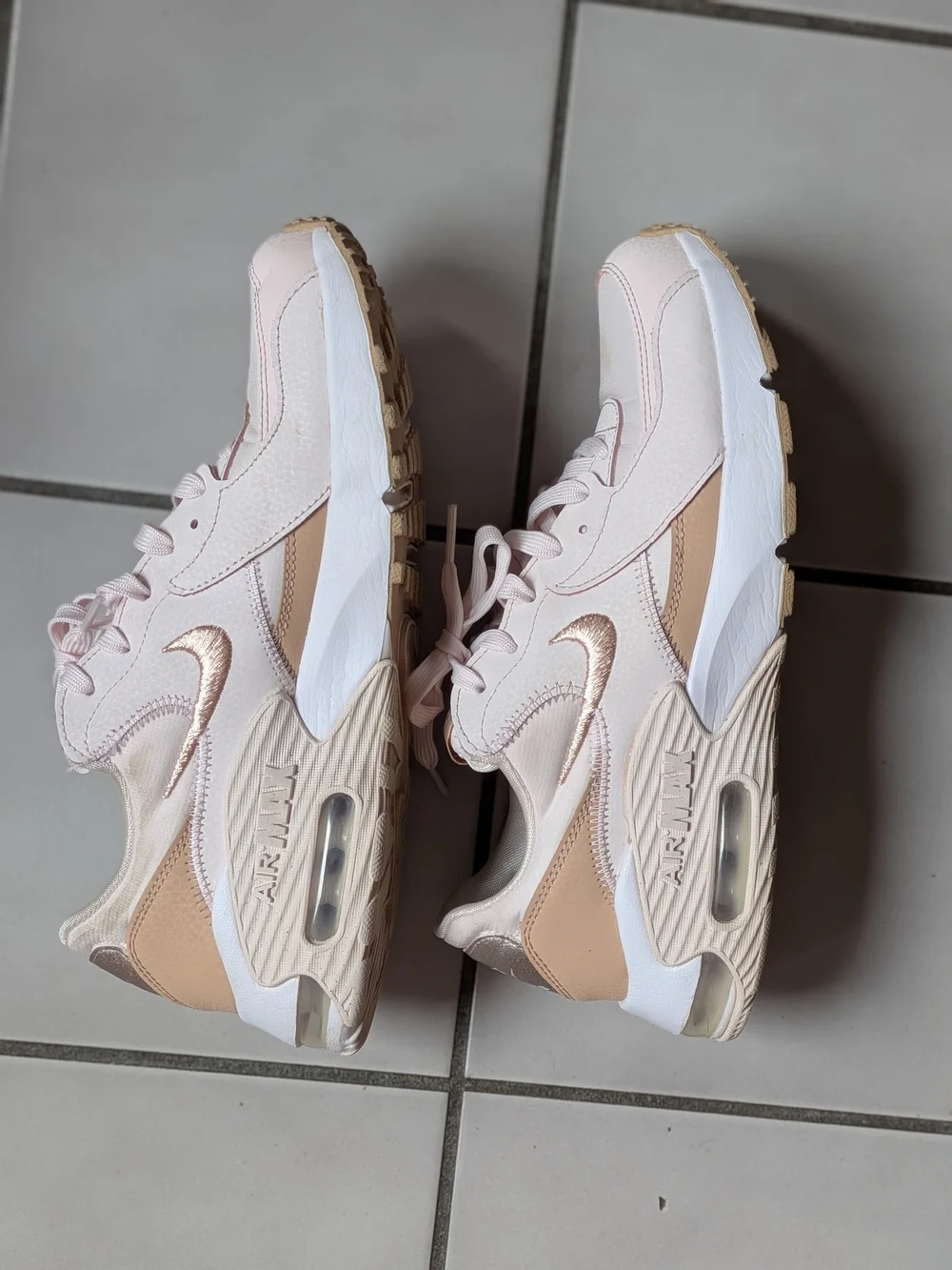 Nike Women’s Sneakers in Blush with Metallic Rose Accent
